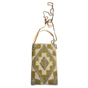 Bamboo Trading Company beaded geometric crossbody wristlet Women’s bags